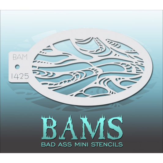 Bad Ass Mini Stencils - Abstract Swirls (BAM 1425)