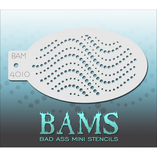 Bad Ass Mini Stencils - Wavy Dots (BAM 4010)