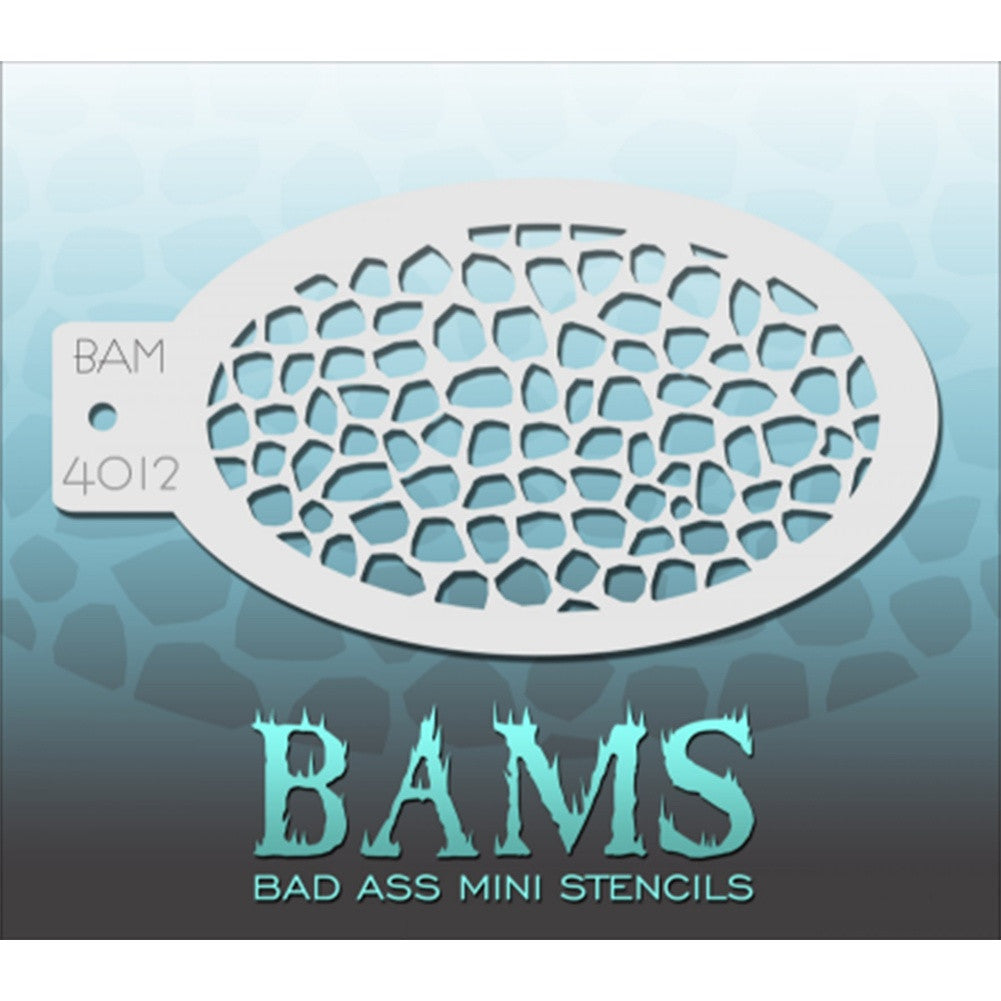 Bad Ass Mini Stencils - Amphibian Print (BAM 4012)