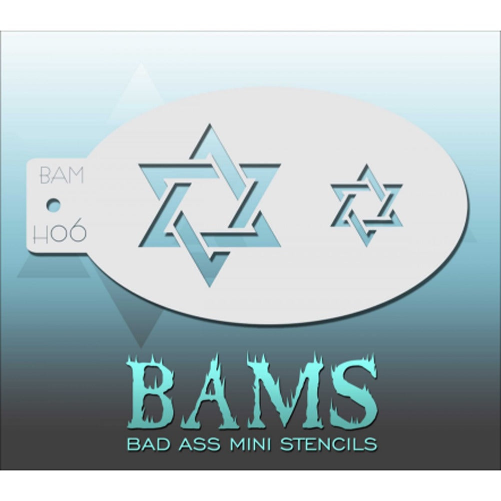Bad Ass Mini Stencils - Star of David (BAM H06)