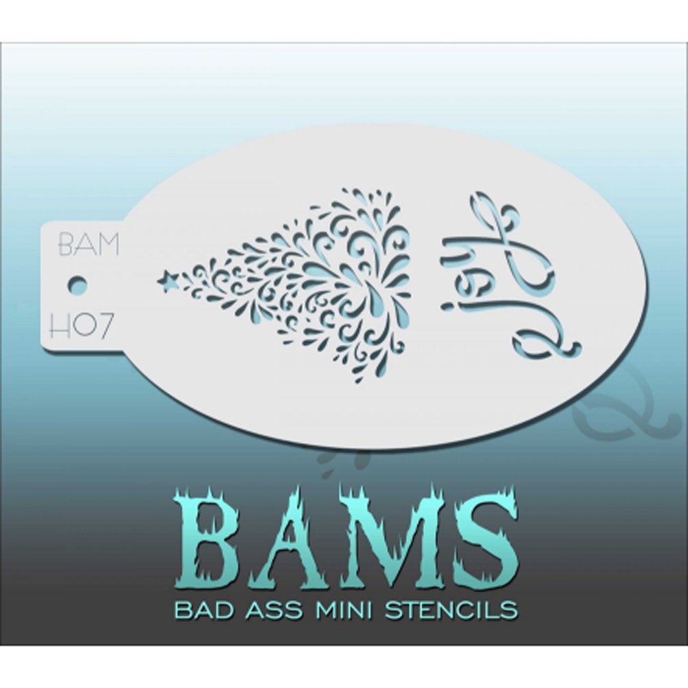Bad Ass Mini Stencils - Holiday Tree (BAM H07)
