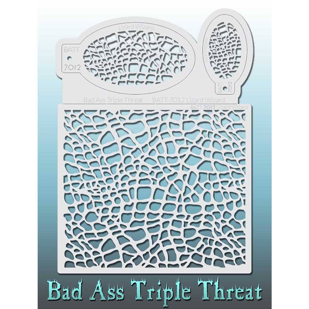 Bad Ass Triple Threat Stencils - TLizard Wizard (7012)