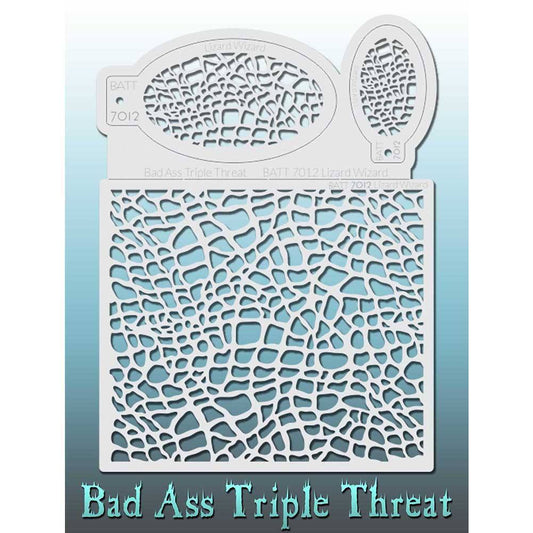 Bad Ass Triple Threat Stencils - TLizard Wizard (7012)