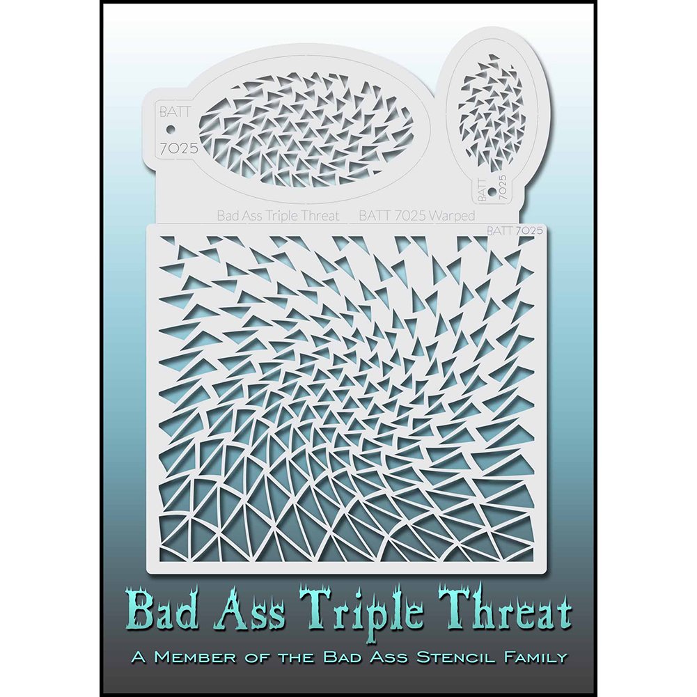 Bad Ass Triple Threat Stencils - Warped (7025)