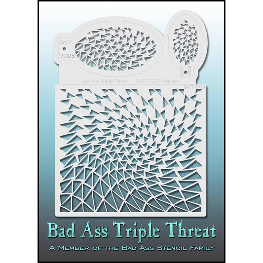 Bad Ass Triple Threat Stencils - Warped (7025)