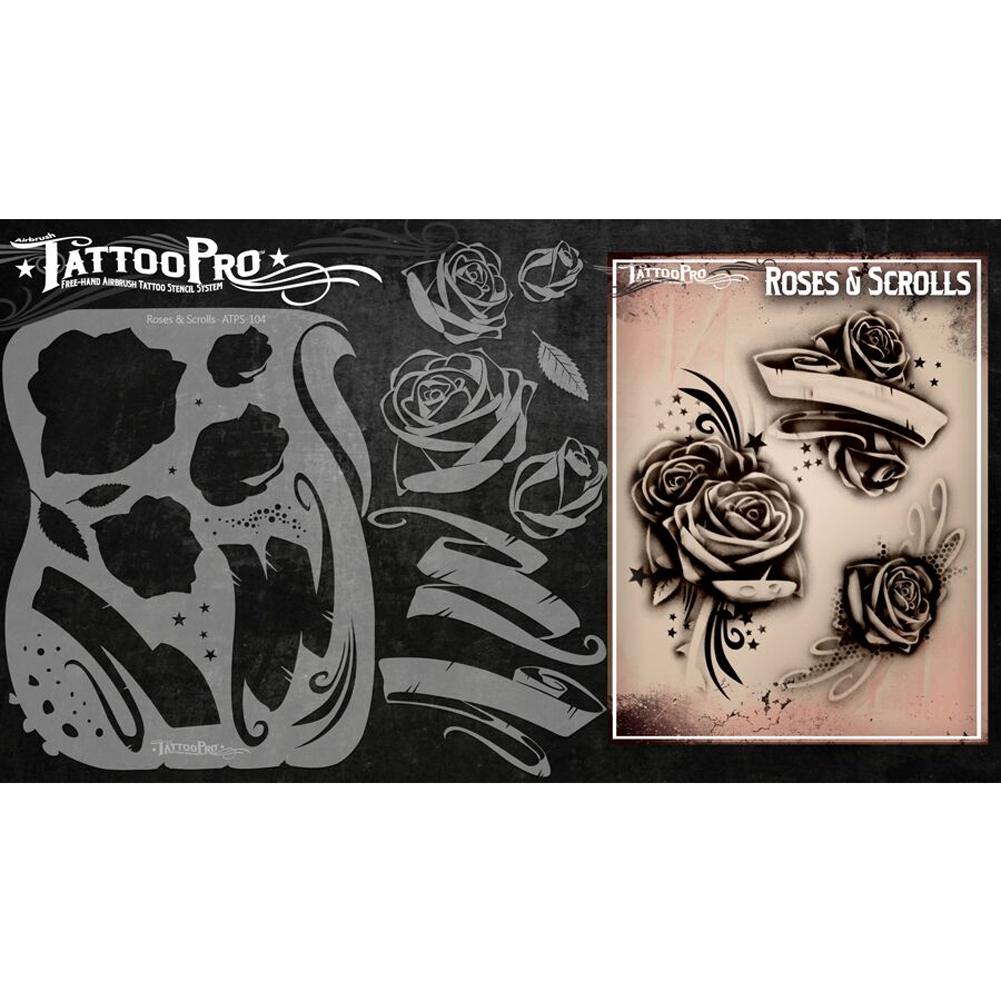 Tattoo Pro Stencils Series 1 - Roses & Scrolls