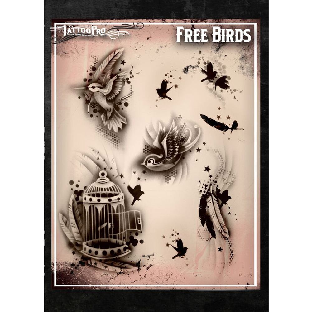 Tattoo Pro Stencils Series 1 - Free Birds