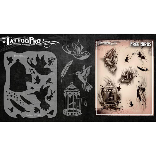 Tattoo Pro Stencils Series 1 - Free Birds