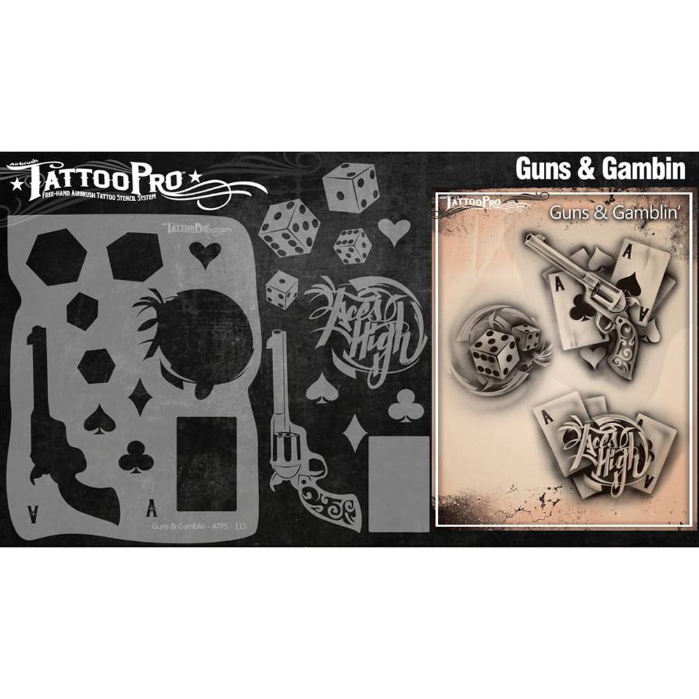 Tattoo Pro Stencils Series 2 - Guns & Gamblin'