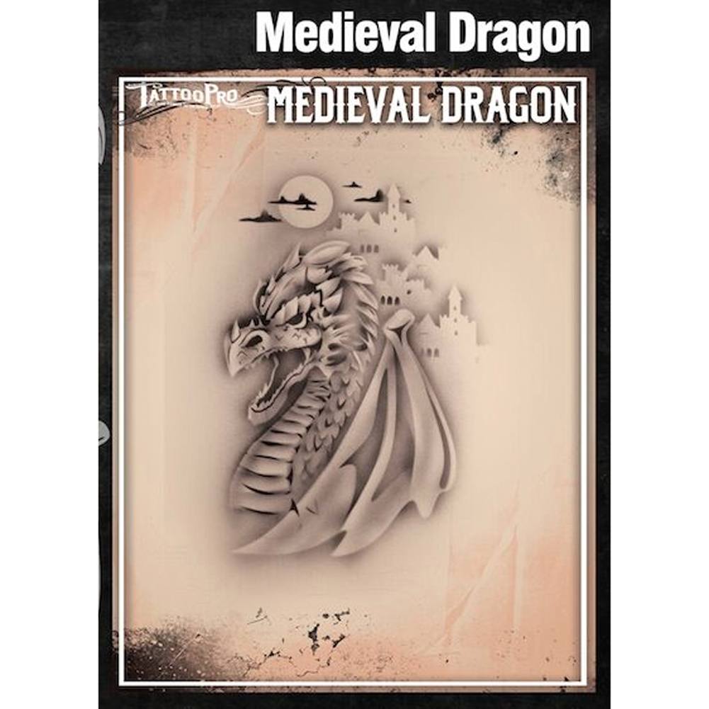 Tattoo Pro Stencils Series 3 - Medieval Dragon