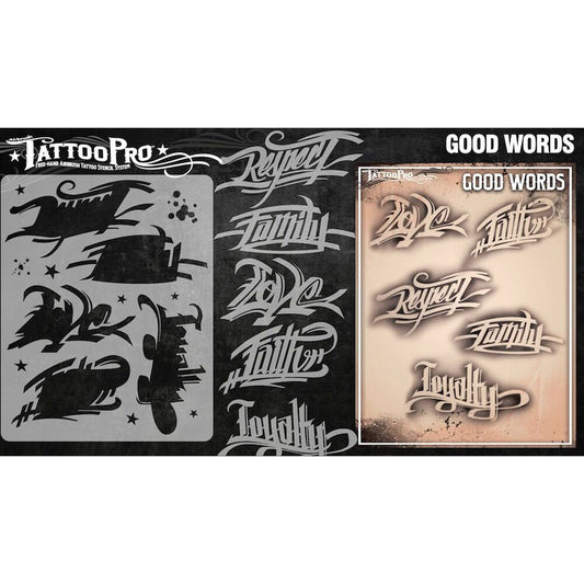 Tattoo Pro Stencils Series 3 - Good Words
