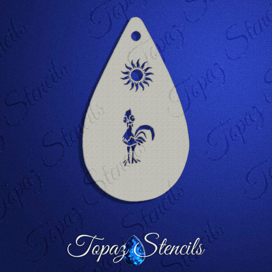 Topaz Face Painting Stencil -  HeyHey