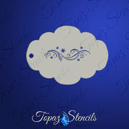 Topaz Face Painting Stencil - Blizzard