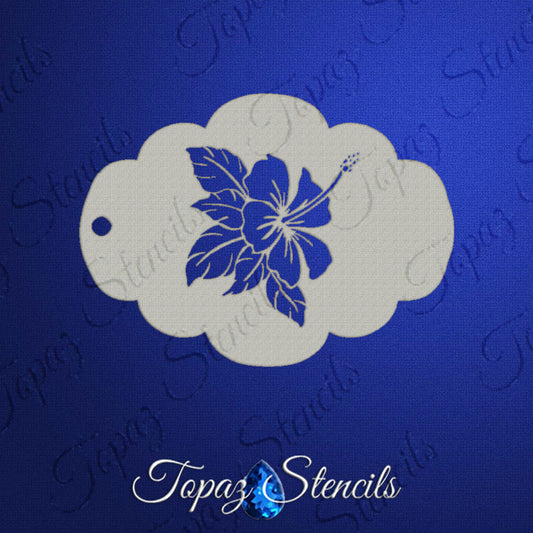 Topaz Face Painting Stencil - Sweet Hibiscus