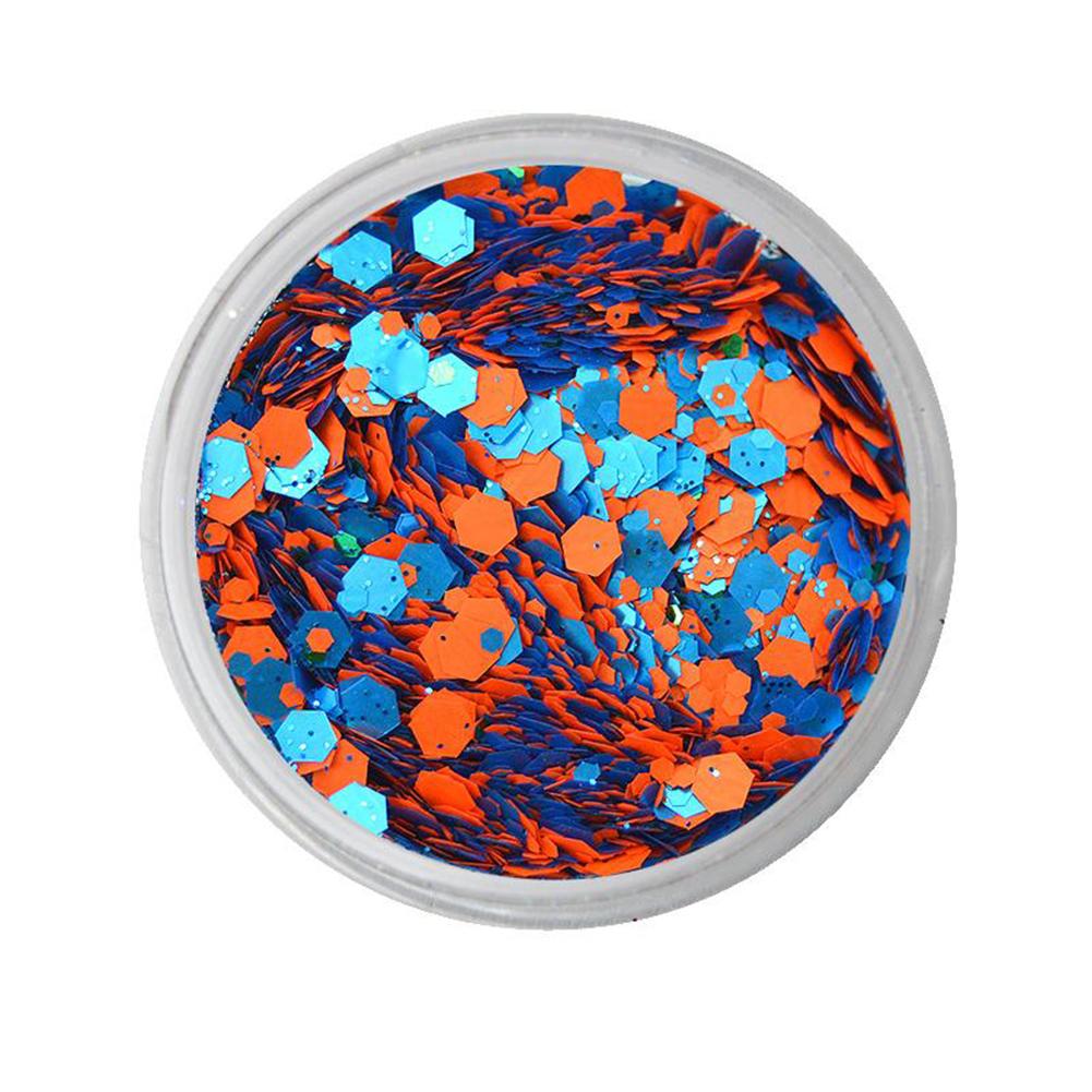 VIVID Glitter Loose Chunky Glitter Mix - Dominance - Orange & Blue