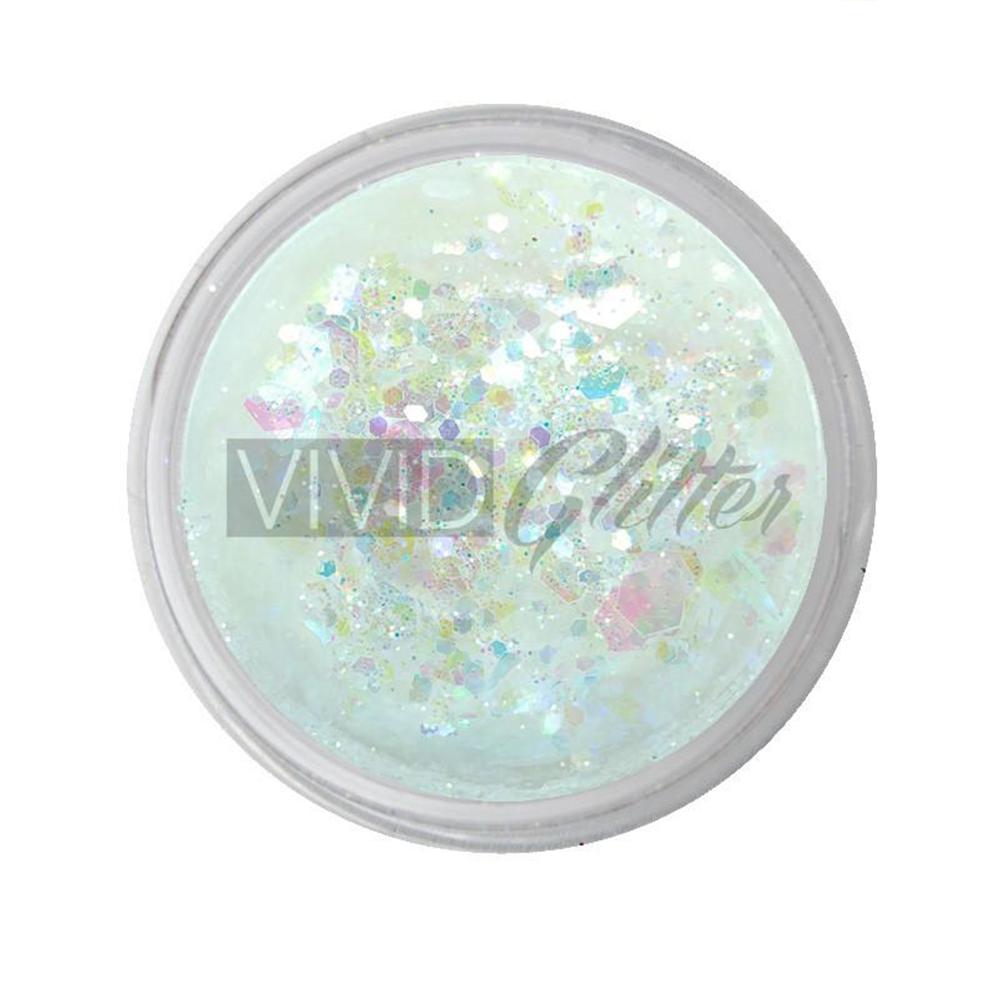 VIVID Glitter Loose Chunky Glitter Mix - Purity (10 gm Jar)