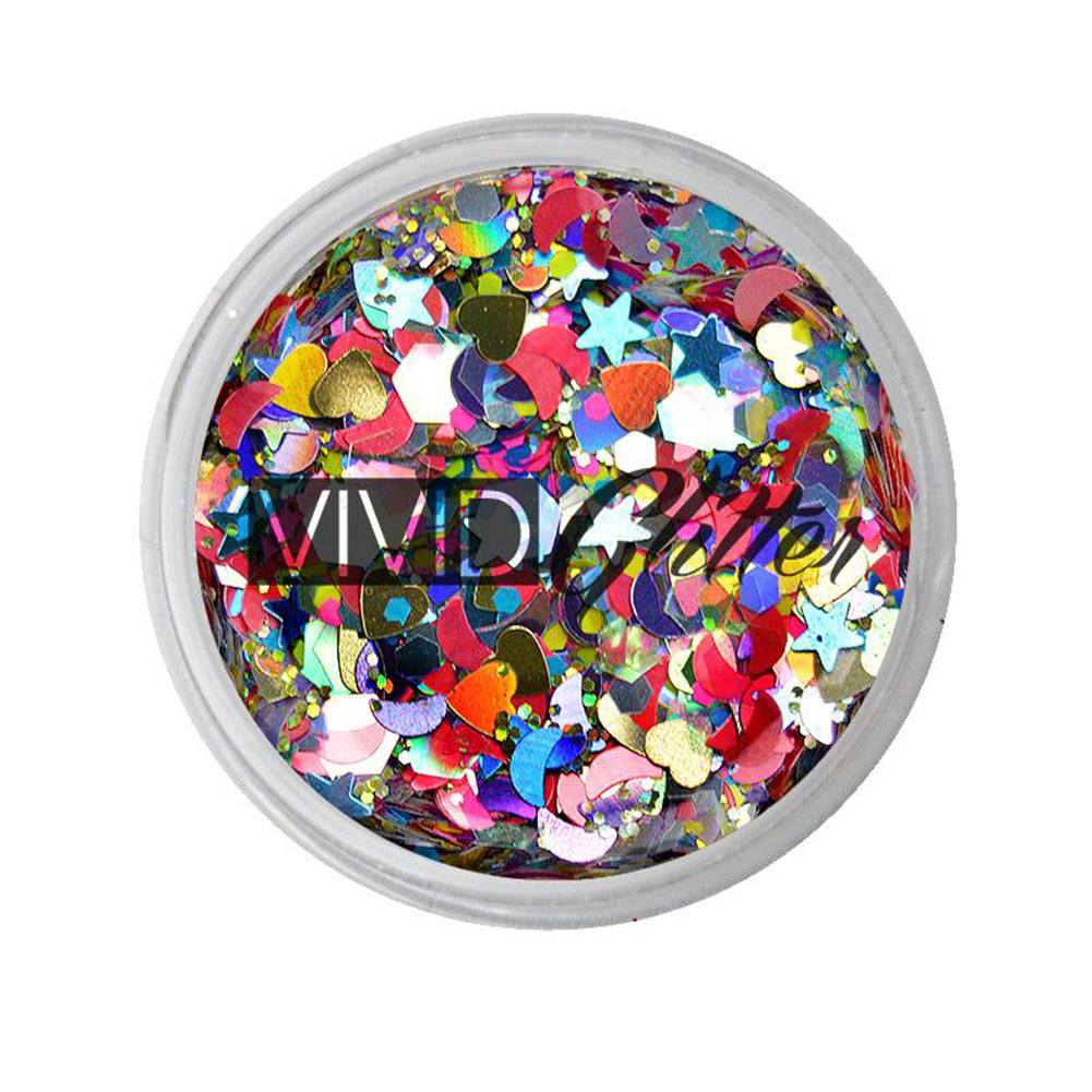 VIVID Glitter Loose Chunky Glitter Mix - Festivity (10 gm)