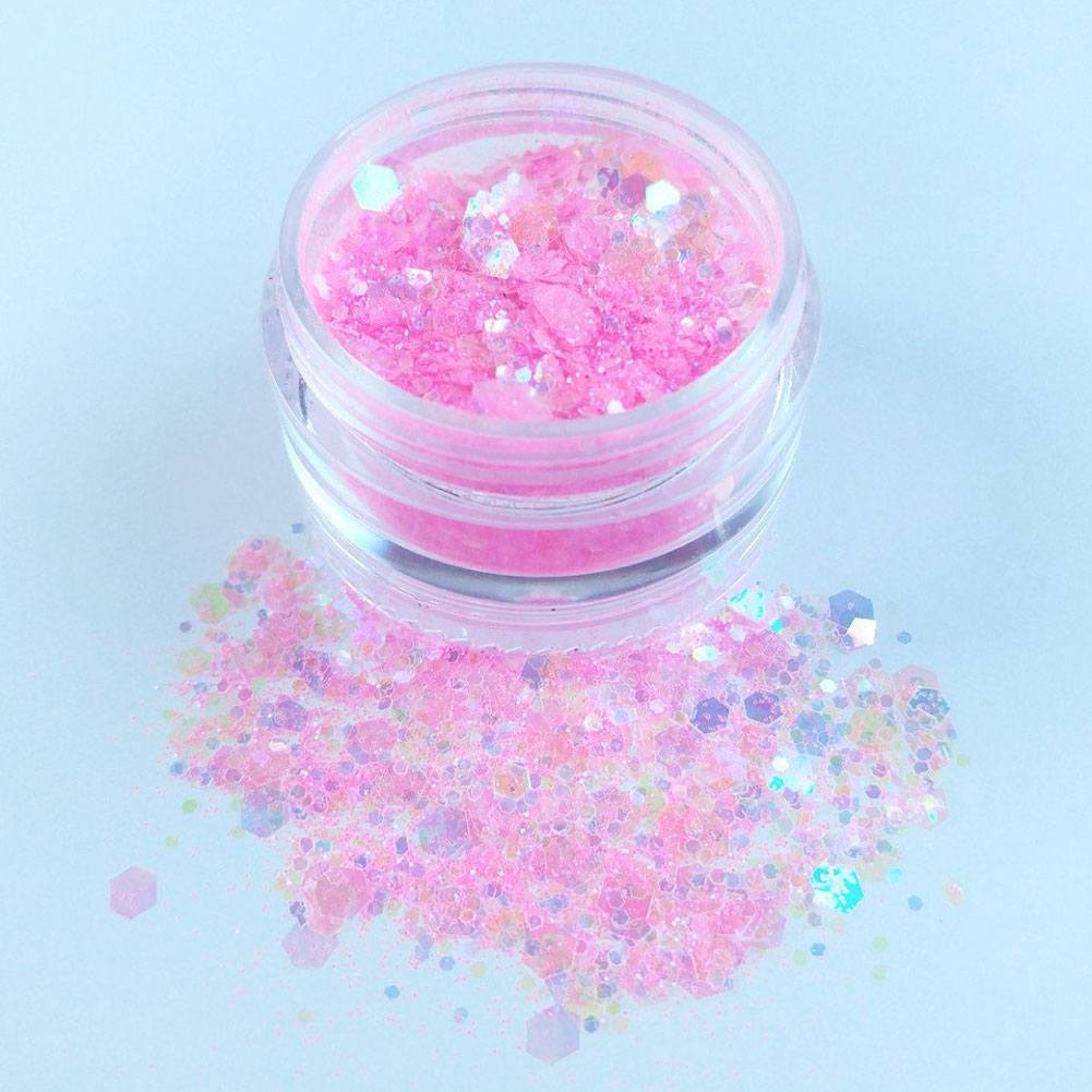 VIVID Glitter Loose Chunky Glitter Mix - Princess Pink (30 gm)