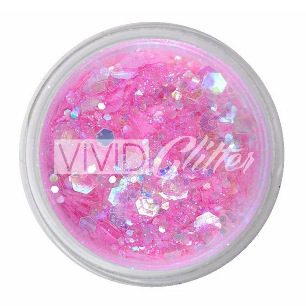 VIVID Glitter Loose Chunky Glitter Mix - Princess Pink (30 gm)