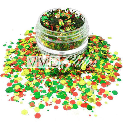 VIVID Glitter Loose Chunky Glitter - Christmas Miracle (10 gm)