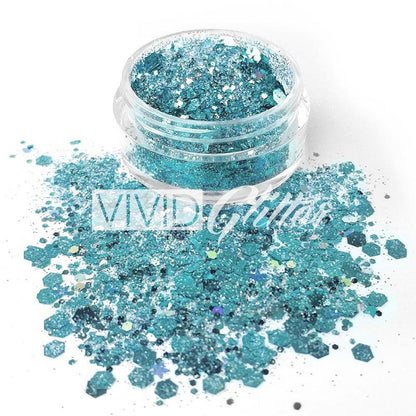 VIVID Glitter Loose Chunky Glitter - Angelic Ice (10 gm)