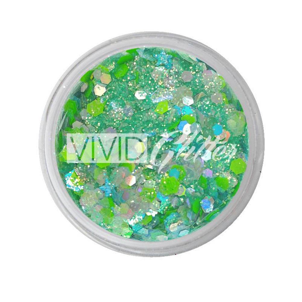 VIVID Glitter Loose Chunky Glitter Mix - Sea of Glass (10 gm)