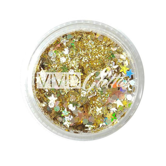 VIVID Glitter Loose Chunky Glitter - Gold Dust (10 gm)
