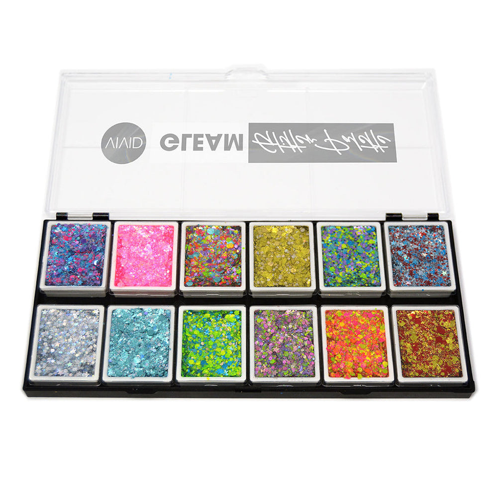 VIVID Gleam Glitter Cream Palette - Let's Party (12 color)