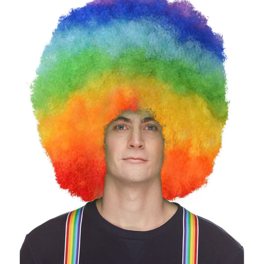 Blue and orange wig sale