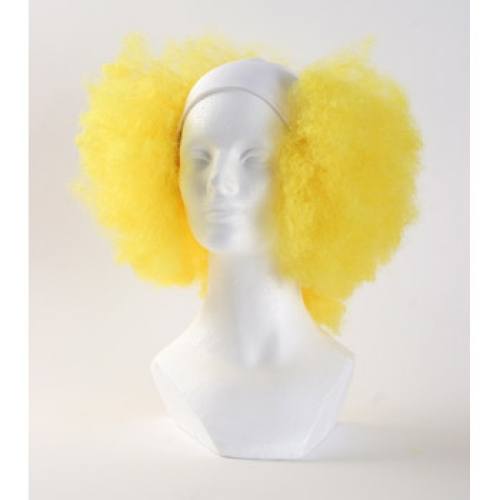 West Bay Bald Curly Clown Wig - Yellow