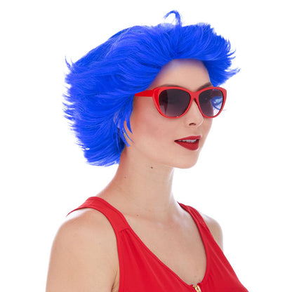 West Bay Fun Flip Clown Wig  - Royal Blue