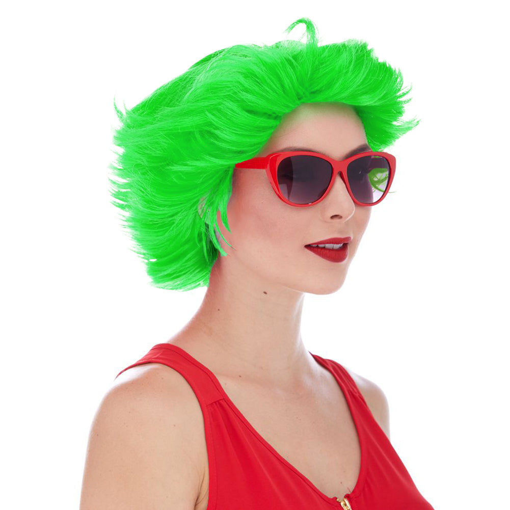 West Bay Fun Flip Clown Wig  - Green