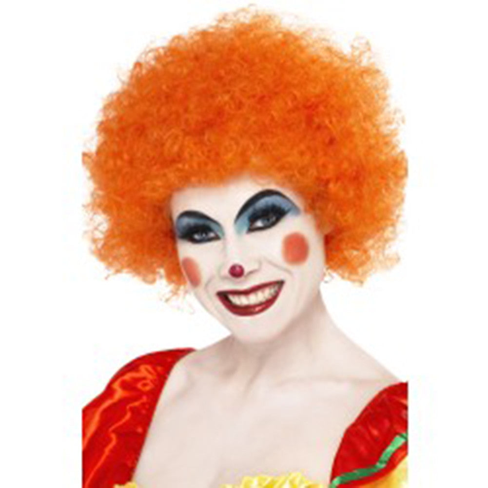 Crazy Curly Clown Wig - Orange