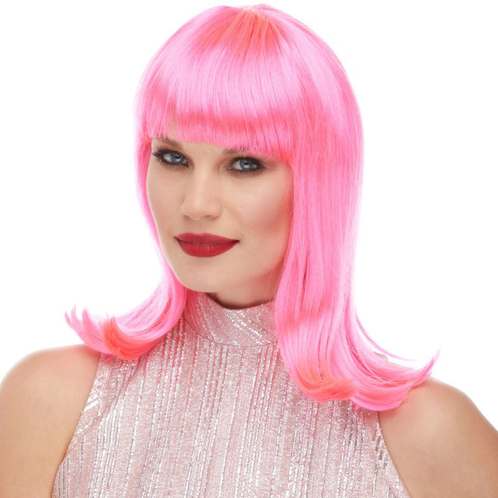 Characters By West Bay Peggy Sue Wig - Hot Pink